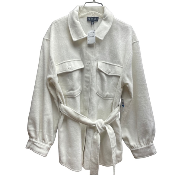 Laundry By Shelli Segal Jackets & Blazers - NWT Laundry By Shelli Segal Cream Snap Button Jacket Sz XL